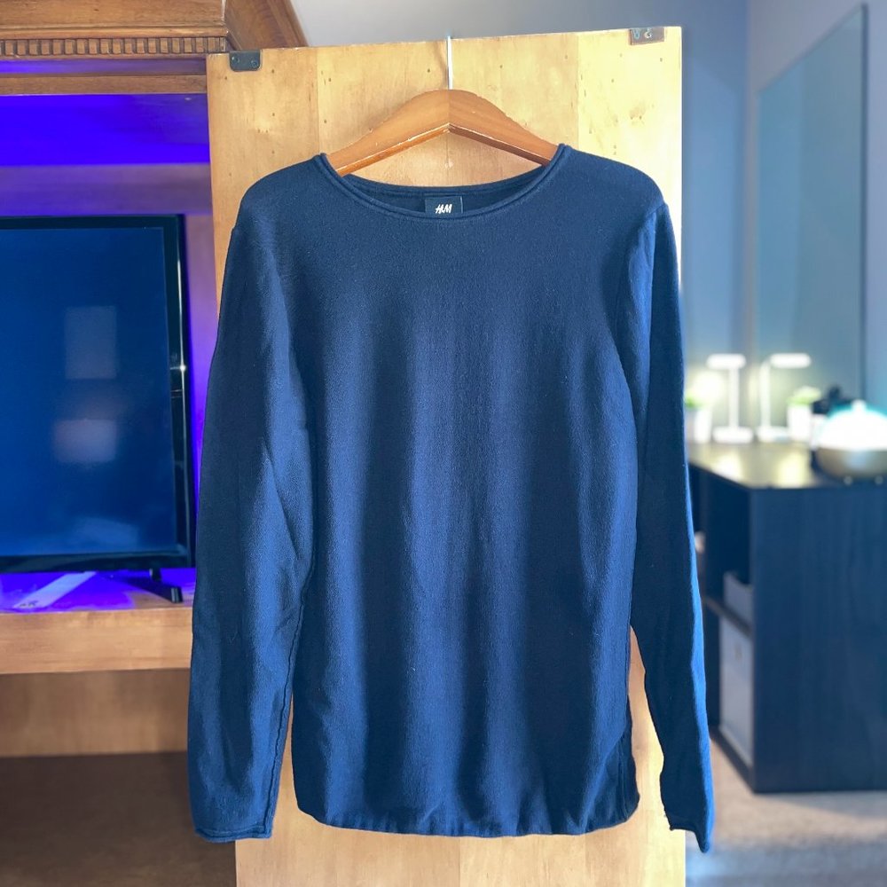 Men's H&M Black Cotton Sweater | Size Small